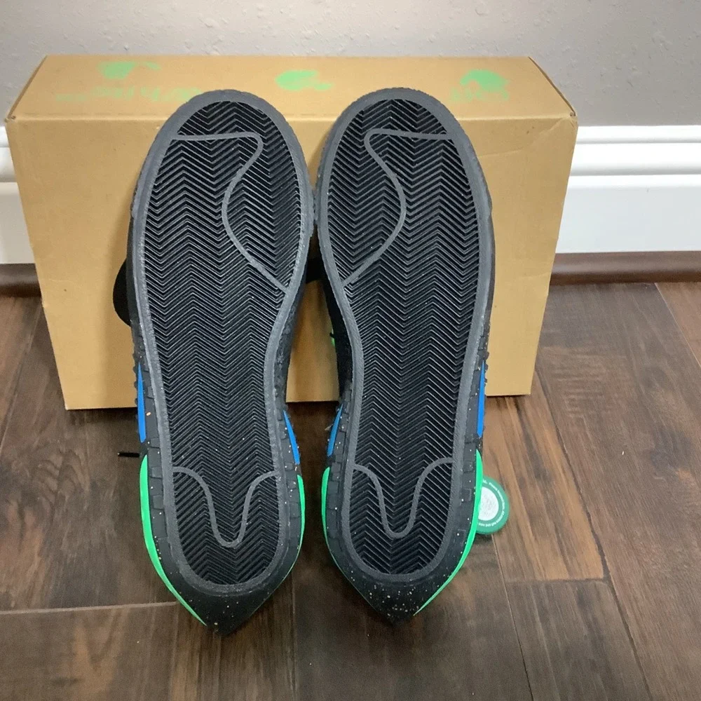 Nike Off-White Blazer Low Black Electro Green Size 7.5 DH7863-001 Mens Sneakers